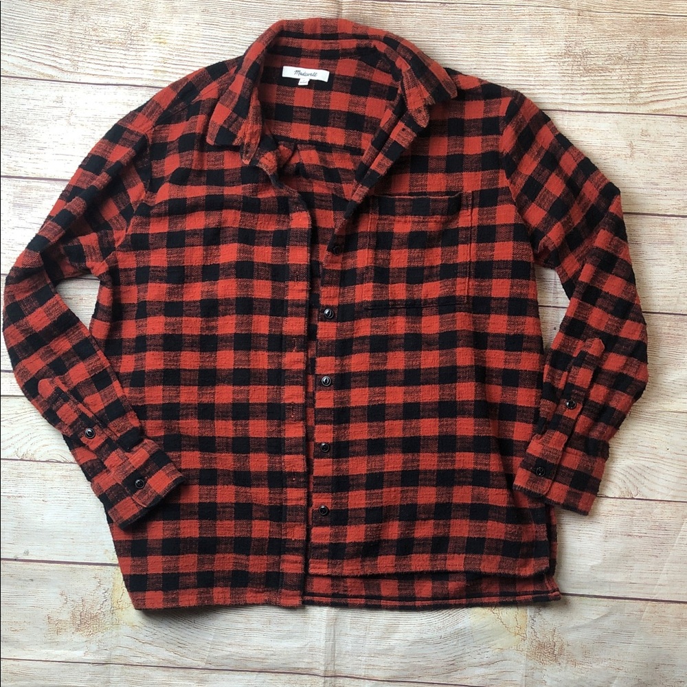 Madewell Red and Black Checkered Shirt 💚